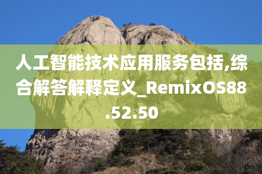 人工智能技术应用服务包括,综合解答解释定义_RemixOS88.52.50