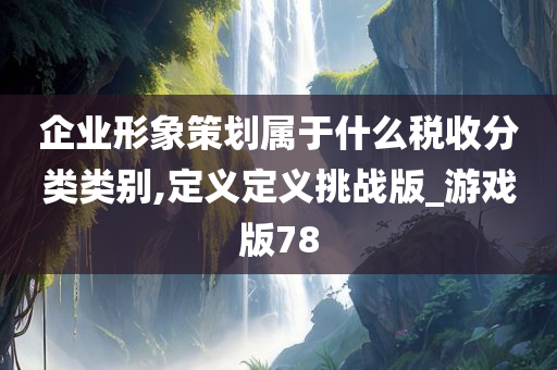 企业形象策划属于什么税收分类类别,定义定义挑战版_游戏版78