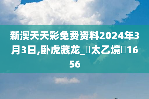 新澳天天彩免费资料2024年3月3日,卧虎藏龙_‌太乙境‌1656