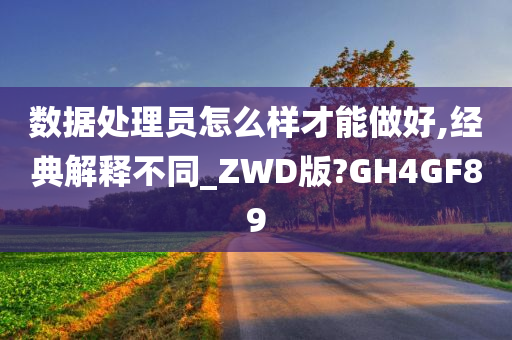 数据处理员怎么样才能做好,经典解释不同_ZWD版?GH4GF89