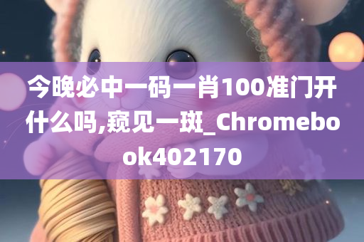 今晚必中一码一肖100准门开什么吗,窥见一斑_Chromebook402170