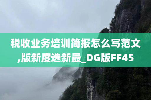 税收业务培训简报怎么写范文,版新度选新最_DG版FF45