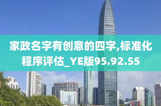 家政名字有创意的四字,标准化程序评估_YE版95.92.55