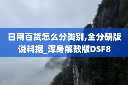 日用百货怎么分类别,全分研版说料据_浑身解数版DSF8