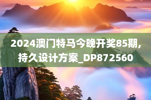 2024澳门特马今晚开奖85期,持久设计方案_DP872560