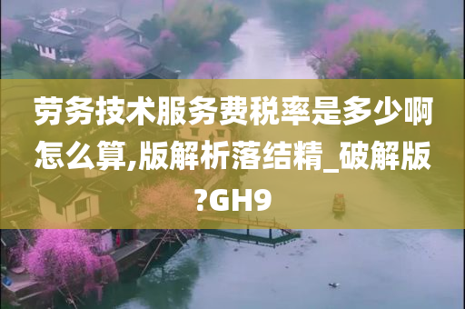 劳务技术服务费税率是多少啊怎么算,版解析落结精_破解版?GH9