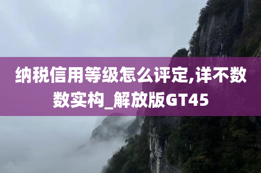 纳税信用等级怎么评定,详不数数实构_解放版GT45