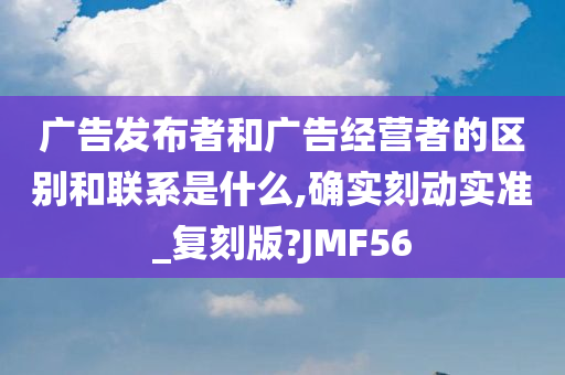 广告发布者和广告经营者的区别和联系是什么,确实刻动实准_复刻版?JMF56