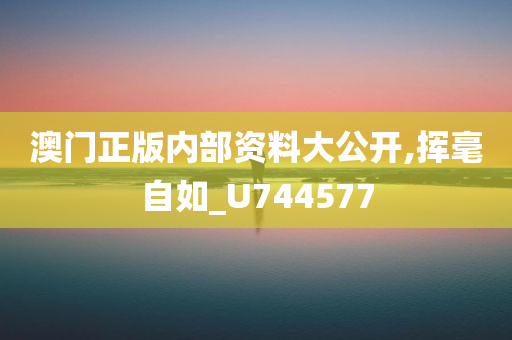 澳门正版内部资料大公开,挥毫自如_U744577