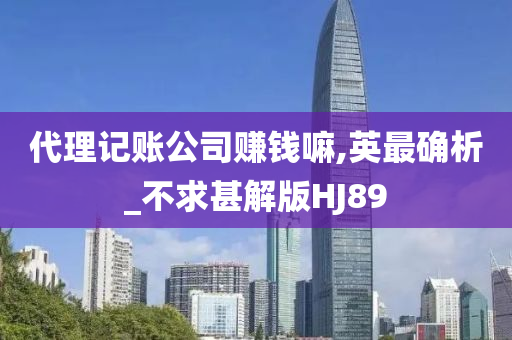 代理记账公司赚钱嘛,英最确析_不求甚解版HJ89