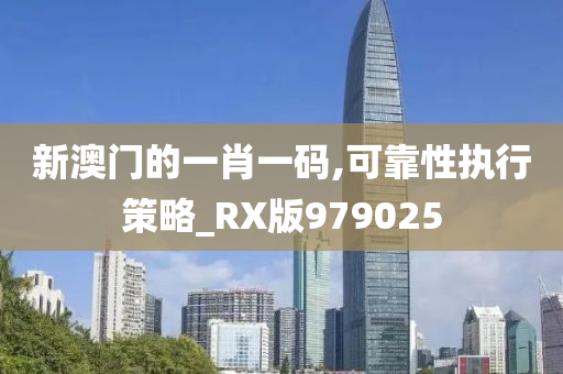 新澳门的一肖一码,可靠性执行策略_RX版979025