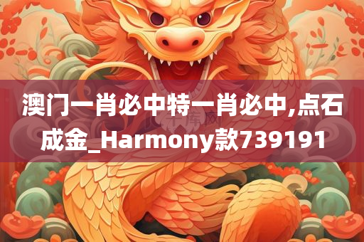 澳门一肖必中特一肖必中,点石成金_Harmony款739191