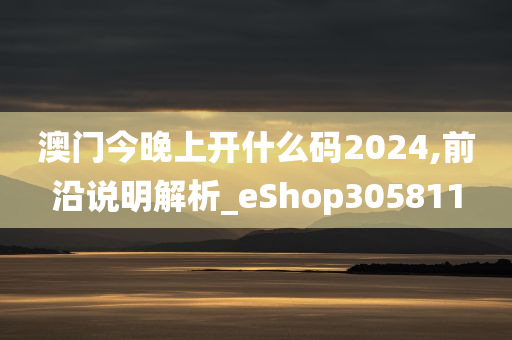 澳门今晚上开什么码2024,前沿说明解析_eShop305811