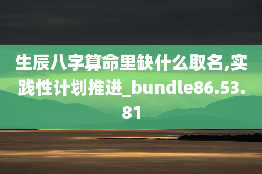 生辰八字算命里缺什么取名,实践性计划推进_bundle86.53.81