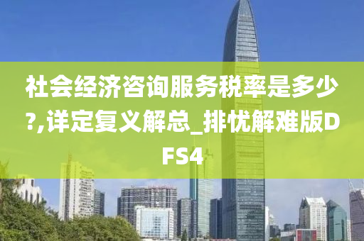 社会经济咨询服务税率是多少?,详定复义解总_排忧解难版DFS4