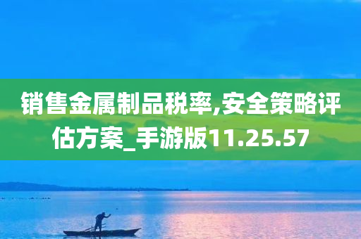 销售金属制品税率,安全策略评估方案_手游版11.25.57