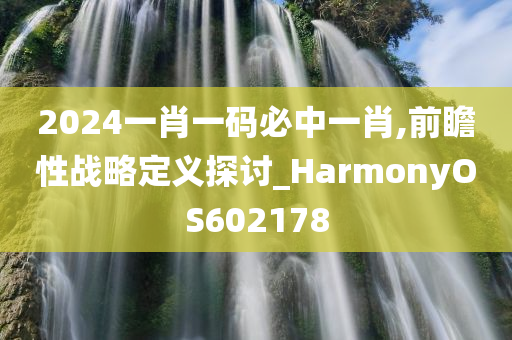 2024一肖一码必中一肖,前瞻性战略定义探讨_HarmonyOS602178