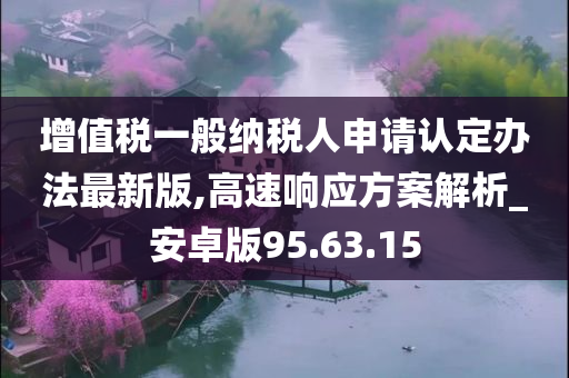 增值税一般纳税人申请认定办法最新版,高速响应方案解析_安卓版95.63.15