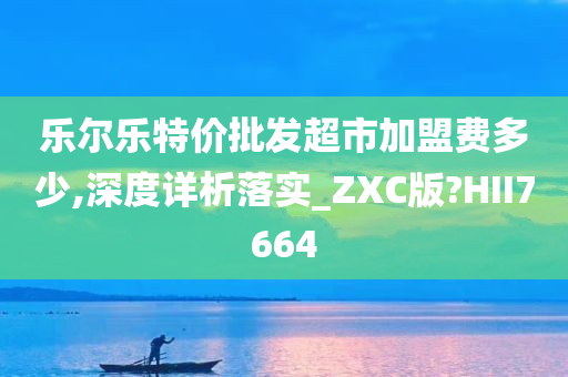 乐尔乐特价批发超市加盟费多少,深度详析落实_ZXC版?HII7664