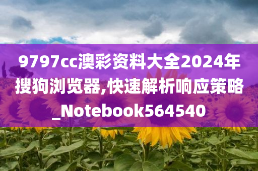 9797cc澳彩资料大全2024年搜狗浏览器,快速解析响应策略_Notebook564540