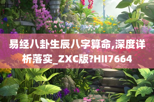 易经八卦生辰八字算命,深度详析落实_ZXC版?HII7664