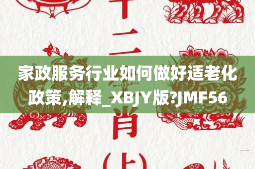 家政服务行业如何做好适老化政策,解释_XBJY版?JMF56