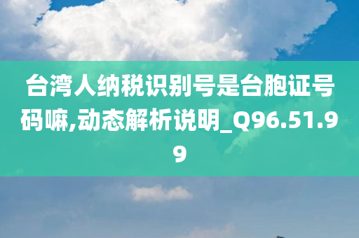 台湾人纳税识别号是台胞证号码嘛,动态解析说明_Q96.51.99