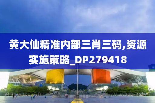 黄大仙精准内部三肖三码,资源实施策略_DP279418