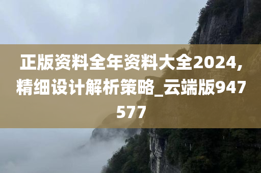 正版资料全年资料大全2024,精细设计解析策略_云端版947577