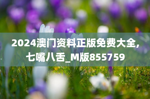 2024澳门资料正版免费大全,七嘴八舌_M版855759