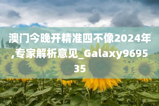 澳门今晚开精准四不像2024年,专家解析意见_Galaxy969535