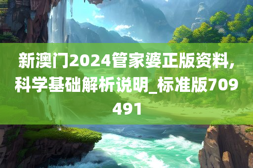 新澳门2024管家婆正版资料,科学基础解析说明_标准版709491