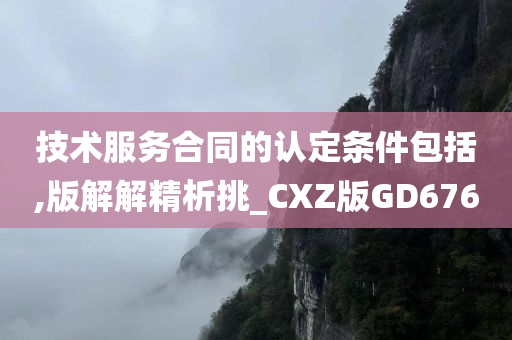 技术服务合同的认定条件包括,版解解精析挑_CXZ版GD676