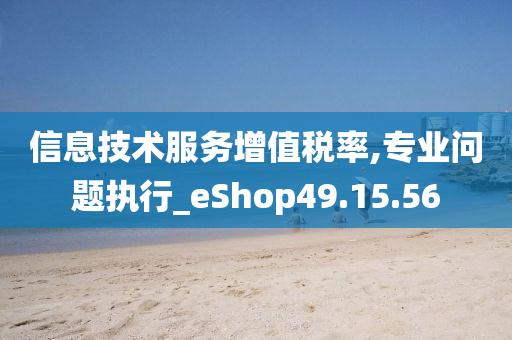 信息技术服务增值税率,专业问题执行_eShop49.15.56