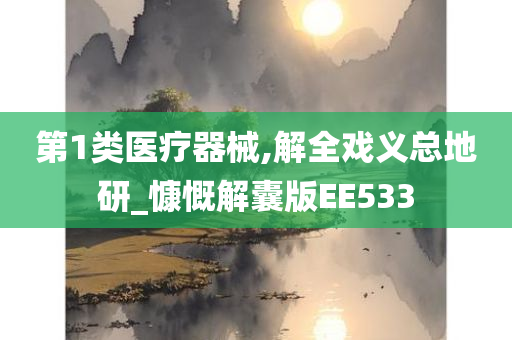 第1类医疗器械,解全戏义总地研_慷慨解囊版EE533