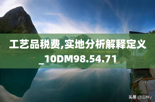 工艺品税费,实地分析解释定义_10DM98.54.71