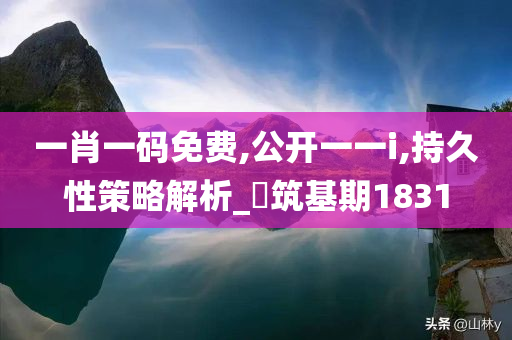 一肖一码免费,公开一一i,持久性策略解析_‌筑基期1831