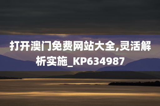 打开澳门免费网站大全,灵活解析实施_KP634987