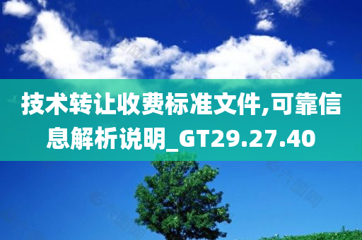 技术转让收费标准文件,可靠信息解析说明_GT29.27.40