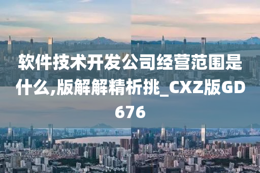 软件技术开发公司经营范围是什么,版解解精析挑_CXZ版GD676