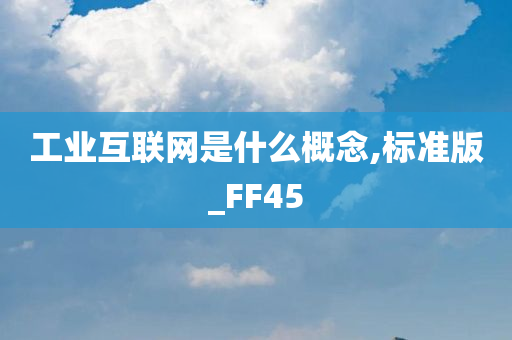 工业互联网是什么概念,标准版_FF45