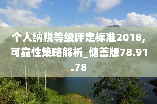 个人纳税等级评定标准2018,可靠性策略解析_储蓄版78.91.78