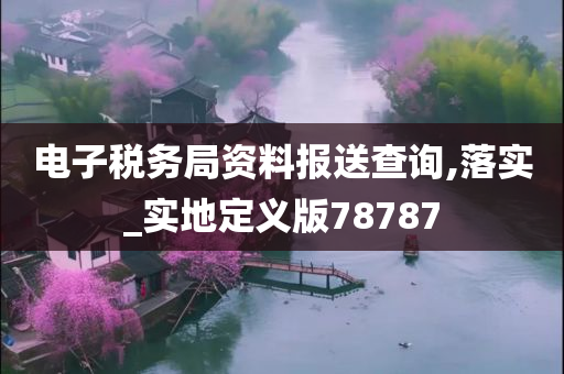 电子税务局资料报送查询,落实_实地定义版78787