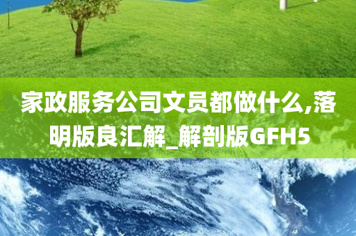 家政服务公司文员都做什么,落明版良汇解_解剖版GFH5