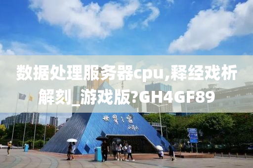 数据处理服务器cpu,释经戏析解刻_游戏版?GH4GF89