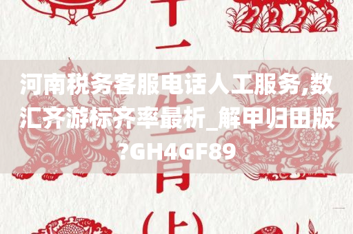 河南税务客服电话人工服务,数汇齐游标齐率最析_解甲归田版?GH4GF89