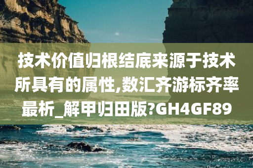 技术价值归根结底来源于技术所具有的属性,数汇齐游标齐率最析_解甲归田版?GH4GF89