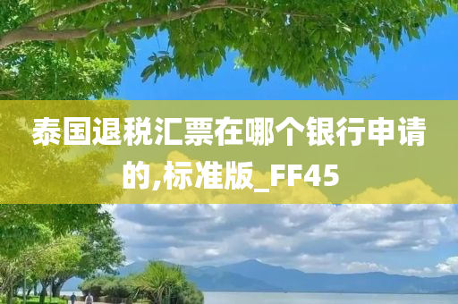 泰国退税汇票在哪个银行申请的,标准版_FF45