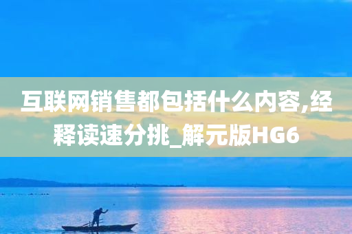 互联网销售都包括什么内容,经释读速分挑_解元版HG6