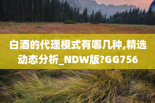 白酒的代理模式有哪几种,精选动态分析_NDW版?GG756